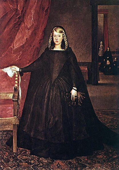 Juan Bautista del Mazo The sitter is Margaret of Spain, first wife of Leopold I, Holy Roman Emperor, wearing mourning dress for her father, Philip IV of Spain, with children